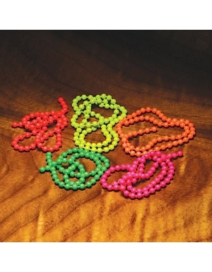 Hareline Dubbin Fluorescent Bead Chain in Green